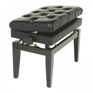 SJ Luxury Leatherette Stool (Black)